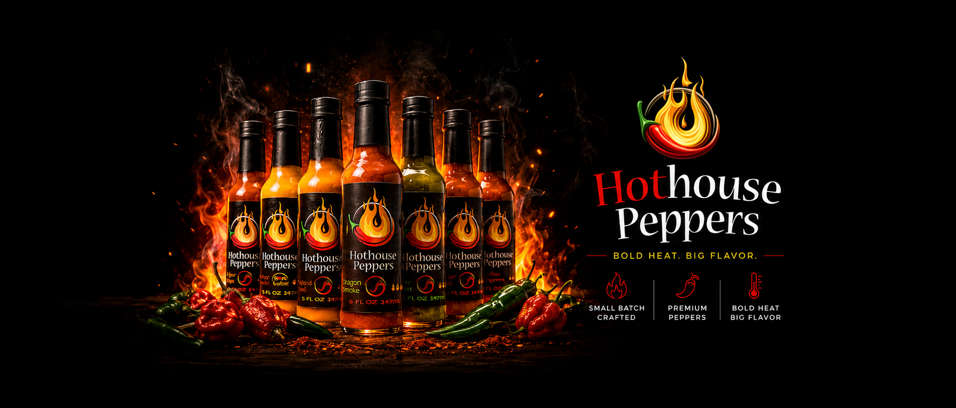 Bottle of HotHouse Pepper sauce
